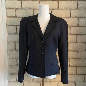 Leon Max Dark Charcoal Grey Wool Women’s Blazer Size 6